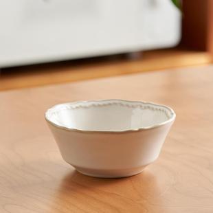 米饭碗家用2024新款 肆月欧式 餐具简约精致陶瓷单个高级感吃饭小碗