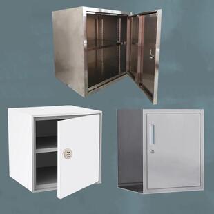 双锁食品添加剂专用柜学校饭厅加厚留样柜壁挂式收纳柜室外工具箱