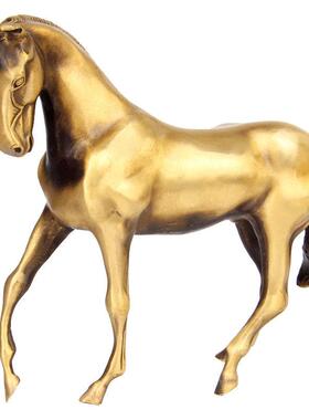 简单的铜黑色立马装饰品