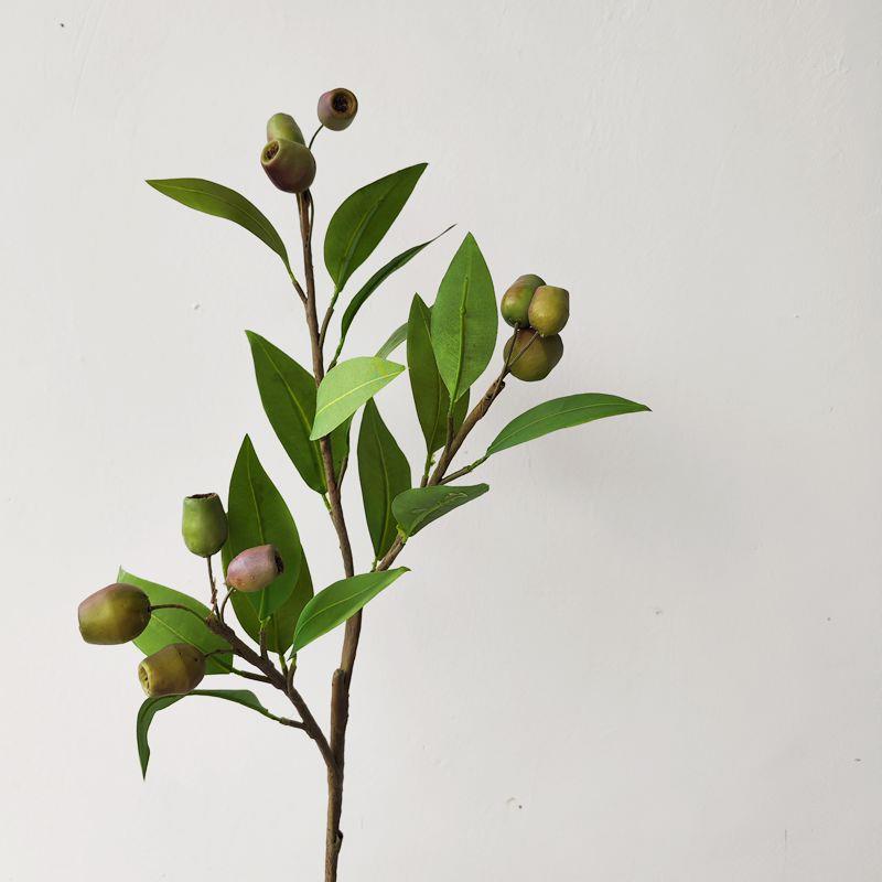 轻奢简约现代仿真花 绿色桉树果烟斗僵尸果 家居摆放样板房假花