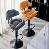 吧台椅子高脚凳舒适家用升降椅轻奢酒吧椅前台收银靠背椅高脚吧凳