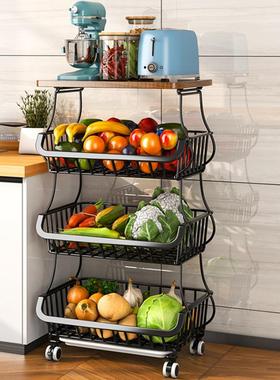 跨小推车蔬厨菜置物架家房Z-TC2102境落地多层水果蔬菜菜篮子用收