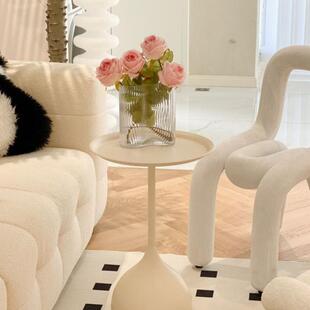 铁油风边几G7j7njMc小户型沙奶发小茶几艺小圆边桌床头置物桌简易