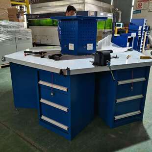 边操作角台六工位工桌六工作钳台六BC-012角实训钳工台铣床装配六
