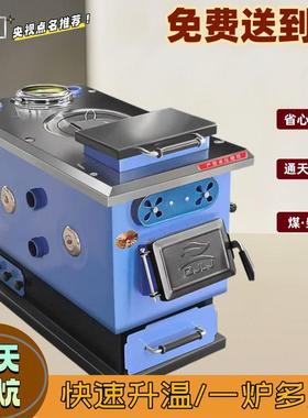 懒汉采暖炉家用节ARL燃煤取炉农村通炕暖气能片水循环三回暖程反