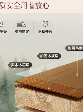 古风实木书柜书储架地置物架客落厅家用中收纳柜子物格子F99M9MJT