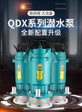 高家用小型清水泵220V单潜水泵农用灌抽溉井用水GYC泵扬相程抽水