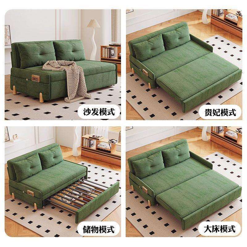 小灯芯绒可折MFZ叠沙发用床两单多功能户型客厅双人人阳台伸缩新
