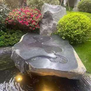 33黑山山石水钵假山流庭景观石天然原水石鱼池流水院造景园林大野