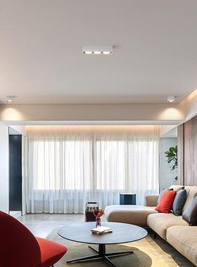 led明筒灯天花灯客厅无主灯照胆灯格栅斗灯盒子灯卧室装明PWI吸顶