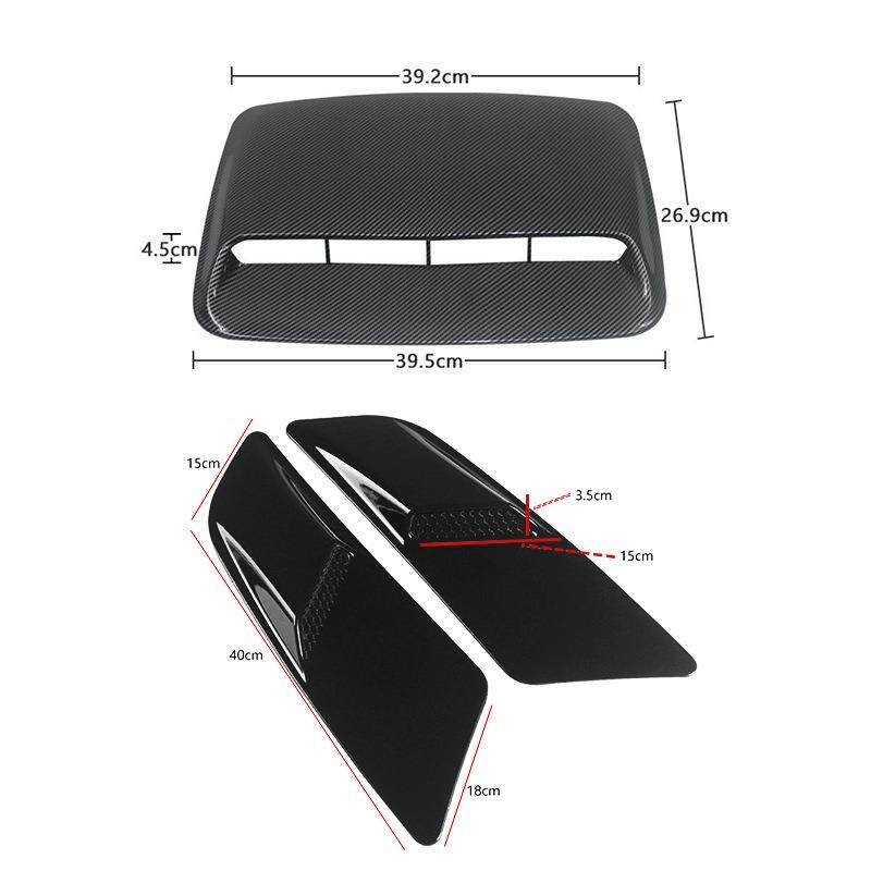 跨境风汽B车引改装通用款装饰配件引擎盖风口AS擎盖FPL新款口贴