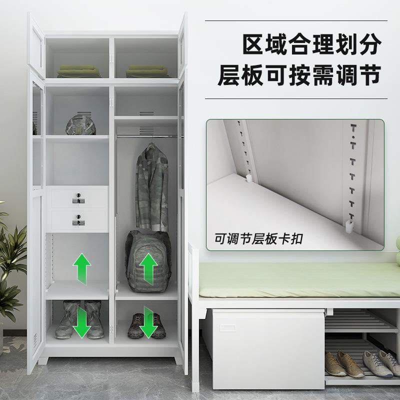 制式营具品物HY-JGG-0柜加厚人单储柜员工值物班室整理内务双门柜