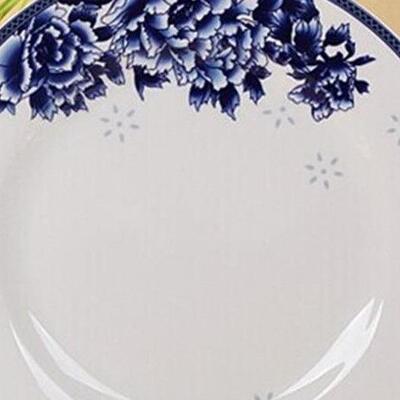 盘景德镇骨质瓷陶瓷8英寸瓷青花菜汤盘深10000991盘盘碟子窝盘饭