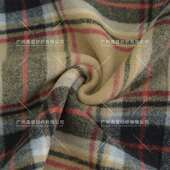 50羊50涤纶900加厚大衣面LUO克毛料面维罗呢双大格子毛呢布W83291