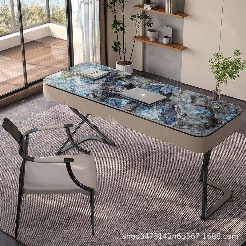 MZC意式书桌奢家轻电脑用岩板极办公桌设计师款现代简约写字简咨