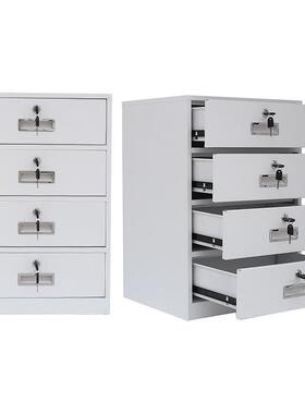 办公矮柜带锁物铁皮财柜务桌桌边下收纳储整理柜AG011彩色小柜子