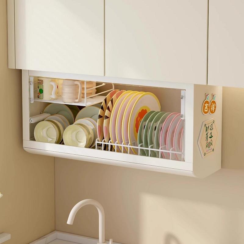 碗柜壁挂式厨LK-LJ按房家用碟碗架挂墙物架碗沥水架放碗筷盒收纳