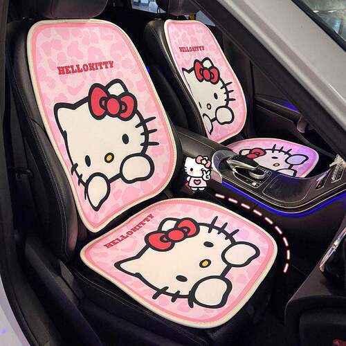 2020Kitty坐垫舒适汽坐车垫四季通用可爱猫载卡通片网红秋冬垫车