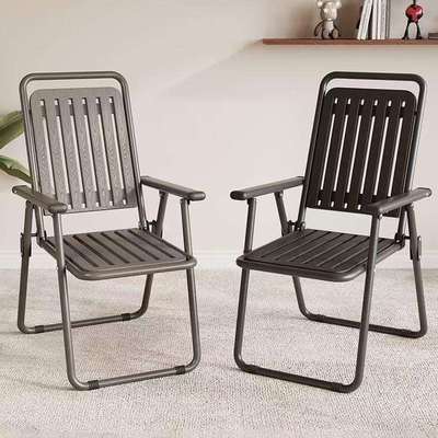 户外折椅无品牌/叠椅便携式露叠营子耐用折凳子台庭院休闲阳防水