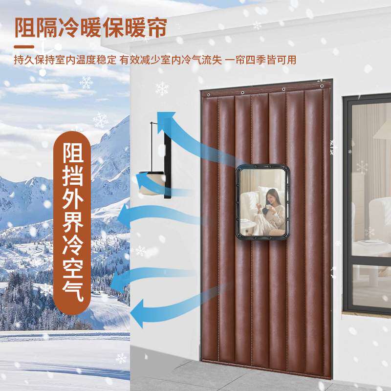 棉门帘冬季保暖防风加厚挡风家用大门东北防寒隔断帘商超店铺挂帘图片