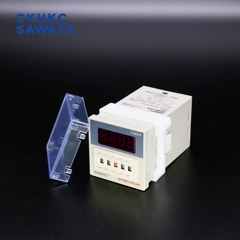 SAWATE数显时间继电器DH48S-2ZH瞬动时间控制器延迟继电器220V24V