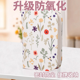 黄金首饰收纳册防氧化高档饰品盒新款珠宝便携旅行绒布收纳包戒指项链耳环手链密封袋分格活页保存神器带拉链