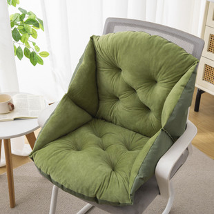 办公室坐垫靠背一体式加厚毛绒座椅子垫学生宿舍护腰靠垫秋冬久坐