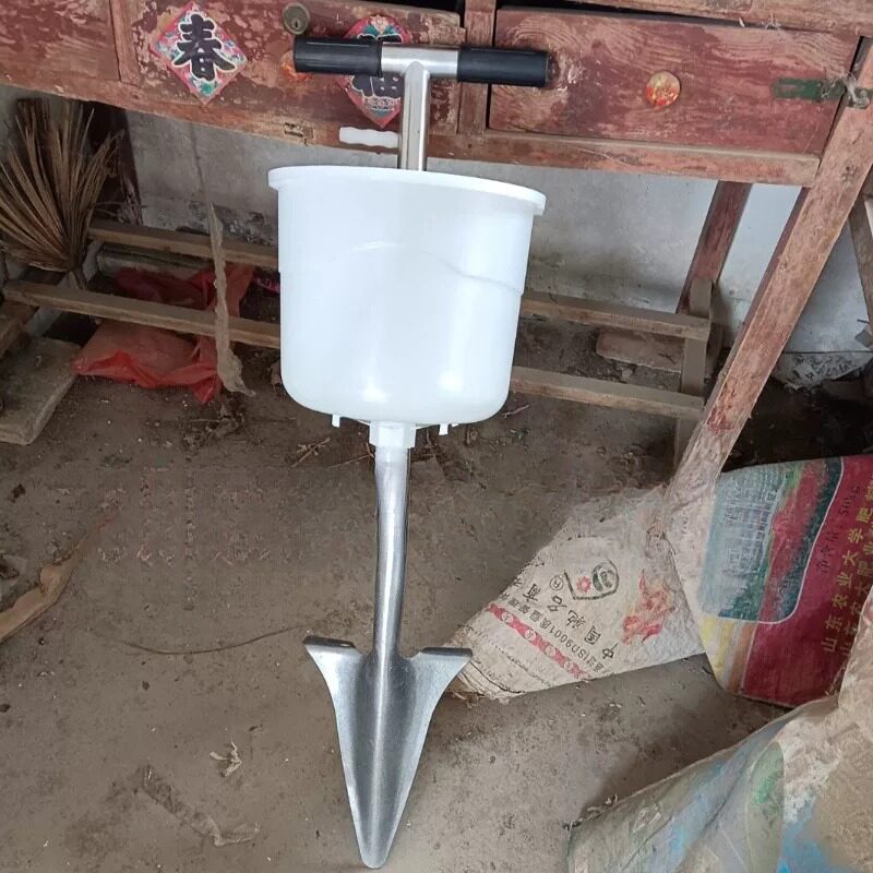 特厚不锈钢入土施肥神器新款手动人工追肥玉米果树蔬菜葡萄追肥器