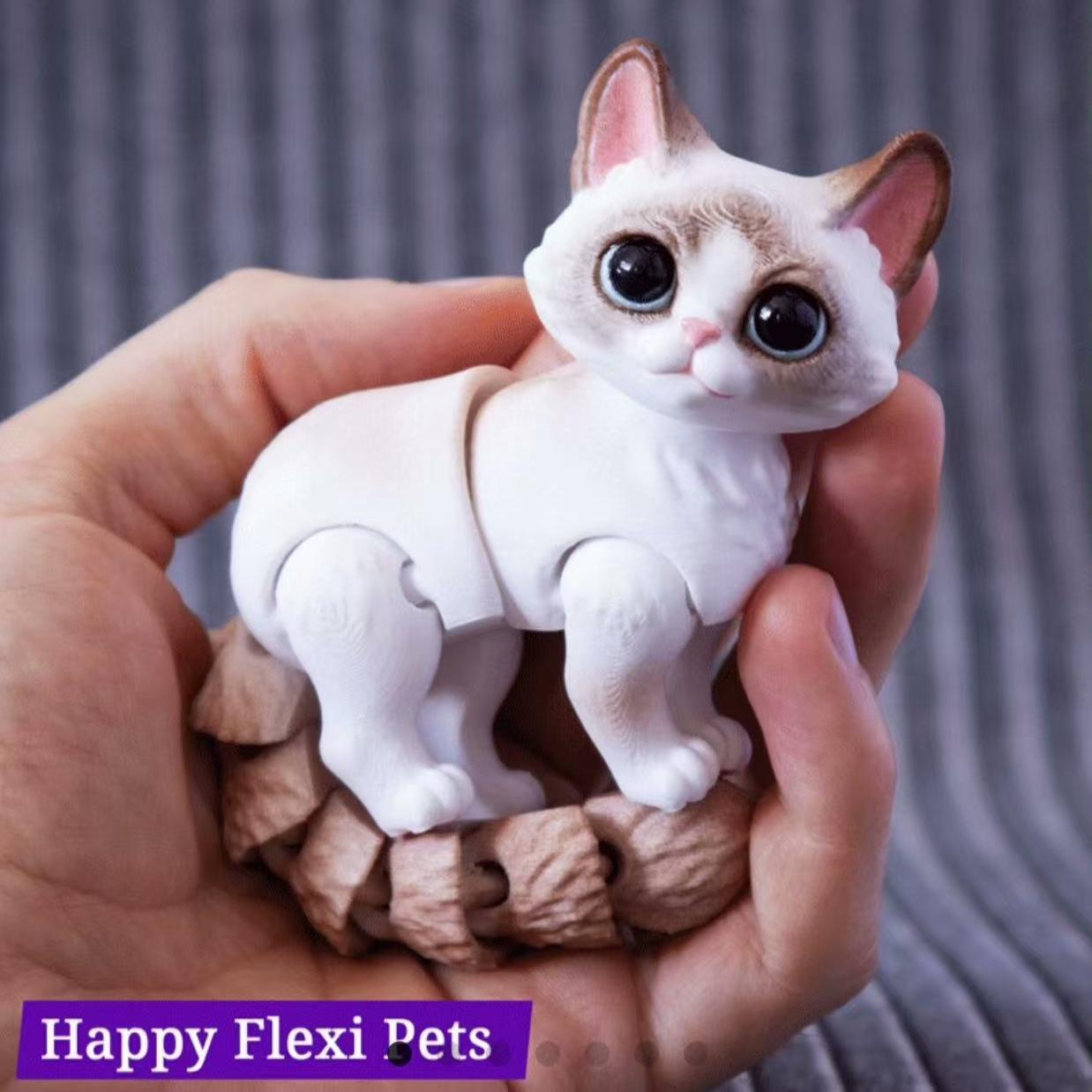 3D新款3d打印可爱小猫咪尾巴关节