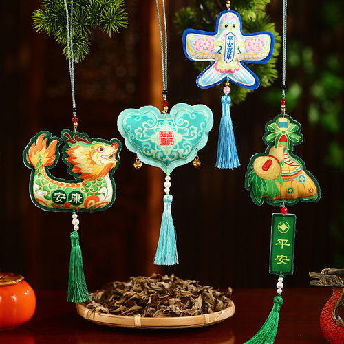 3D新款午节龙舟香包香囊手工刺绣