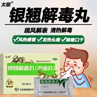 太极银翘解毒丸(浓缩丸)64丸/盒风热感冒咳嗽感冒药化痰止咳清热M