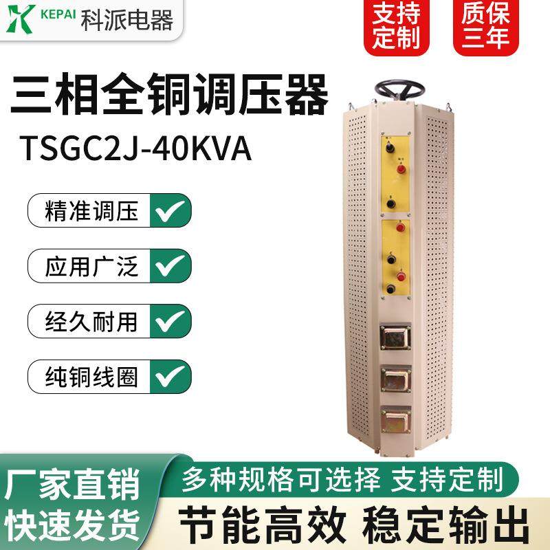 三相接触式调压器TSGC2J-40KVA输入380V输出0-430V可调变压器40kw