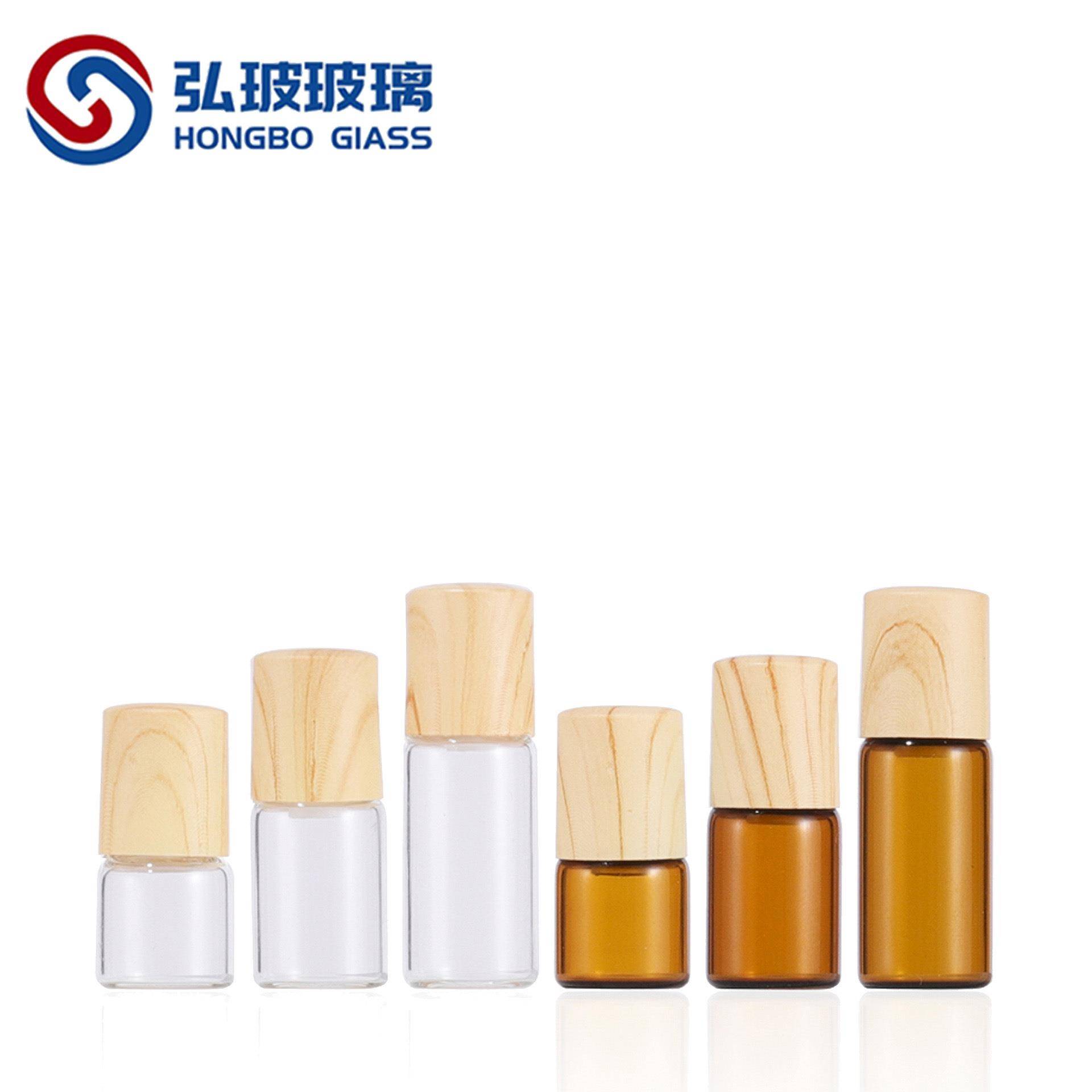 跨境现货1ml2ml3ml茶色玻璃滚珠瓶精油瓶香水瓶样品瓶试用装瓶