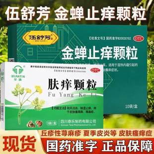 伍舒芳金蝉止痒颗粒中药祛风除湿止痒皮肤瘙痒荨麻疹肤痒颗粒G