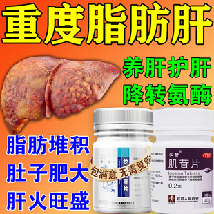 龙胆泻肝片肪肝苏中成药护肝药片脂肪肝肚子大转氨酶高搭肌苷片T