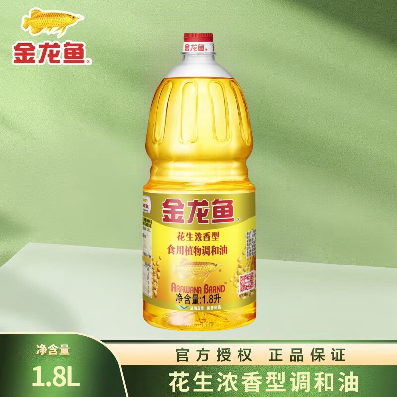 金龙鱼花生浓香调和油1.8L桶装图片