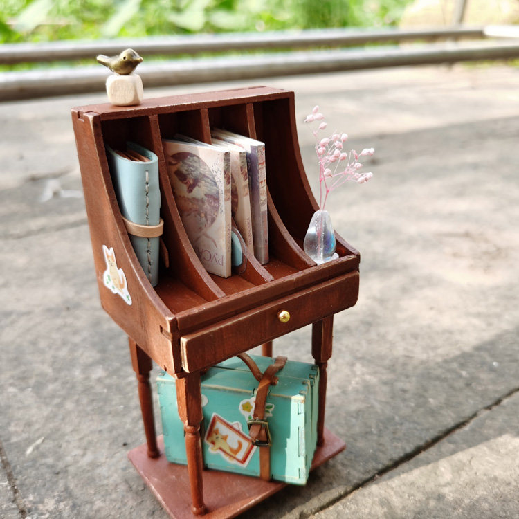 6分BJD小布blythe/怪高可儿azone娃屋家具DIY滑门猫猫柜材料包