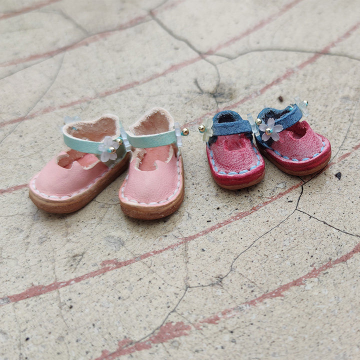 ob24小布ob11娃鞋材料包 雾蜡皮 擦蜡皮头层牛皮皮革植鞣革小皮鞋