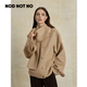 NO茶驼色羊毛骆驼绒桑蚕丝牦牛绒围巾氛围短款 NOD NOT 双面呢外套