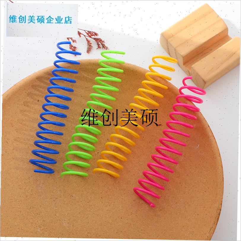 l猫咪玩具彩d色塑料弹簧大号加长逗猫玩具互动解闷小猫磨牙耐抓耐