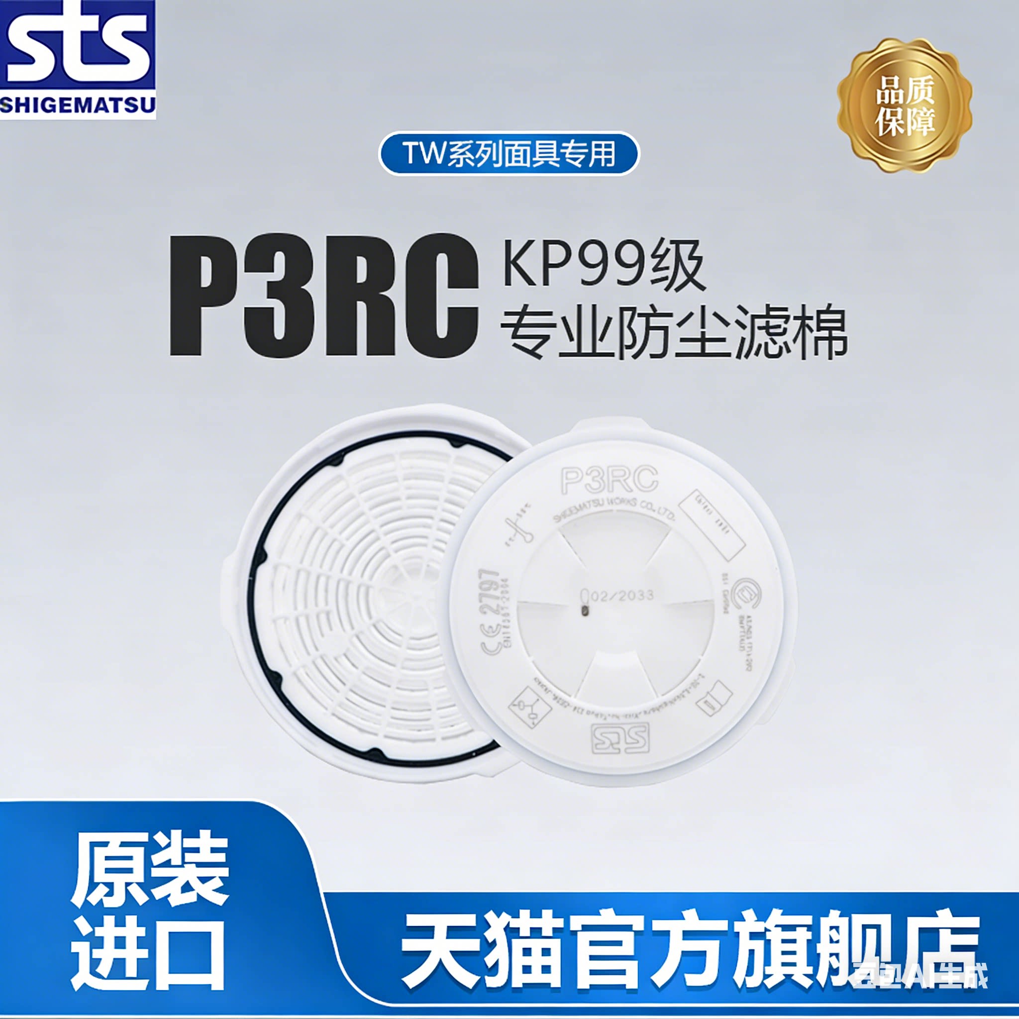 日本重松P3RC过滤压盖KP99