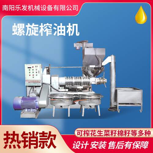 乐发 油厂食用油机器 160螺旋榨油机厂家 商用 新型花生炸油机