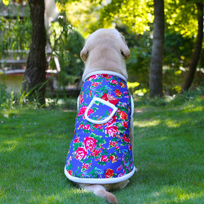 狗狗秋冬新年马甲帽子东北大花袄棉加厚泰迪法斗宠物衣服用品