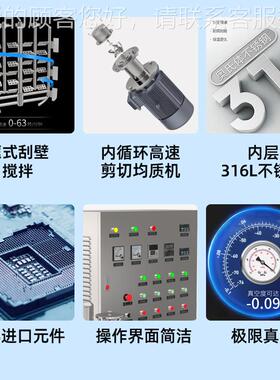 正恒1000TJZ内外循环均质搅拌锅拌 高速搅L拌分散 机蒸汽加热搅罐