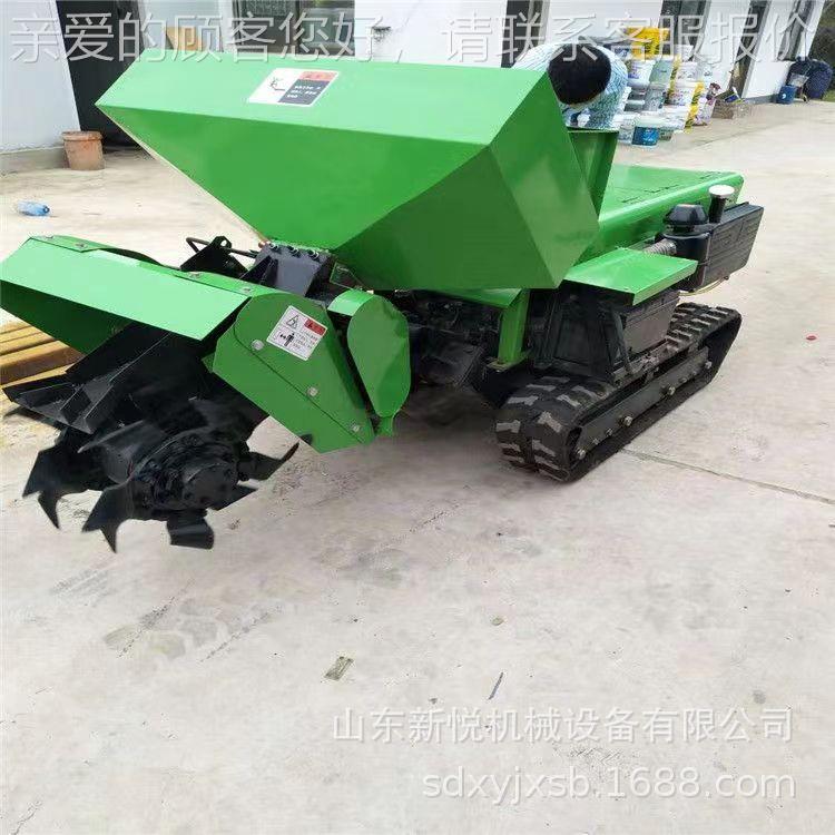 遥控式田园管理机 履带式果园开沟施肥机 农用小型履带趟地机