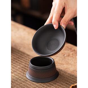 茶漏陶瓷茶具茶隔全瓷过滤网过滤器紫陶跳刀漏斗公道杯套组茶滤