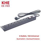 科海机柜Pdu电源排插座8位10A16A防雷空开关过载大功率多功能配线