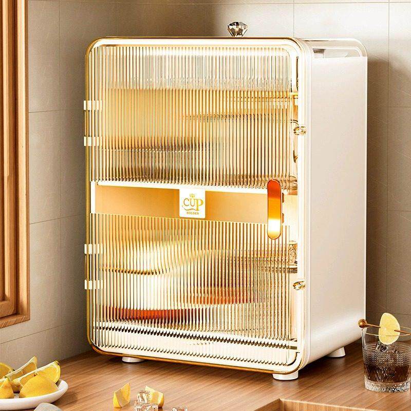 杯子置物架茶杯防尘架杯架子放水杯茶具收纳盒咖啡储物沥水架