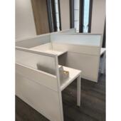 北京工作人员简单现代办公桌椅组合四或六工作人员转屏甲板l型角