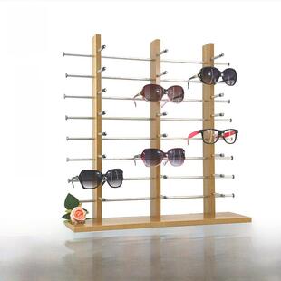 新的木制三排太阳镜展示架眼镜架眼睛道具专柜特别6.5